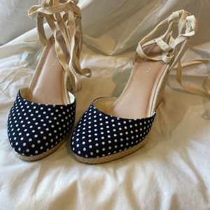 Espadrille lace up sandals